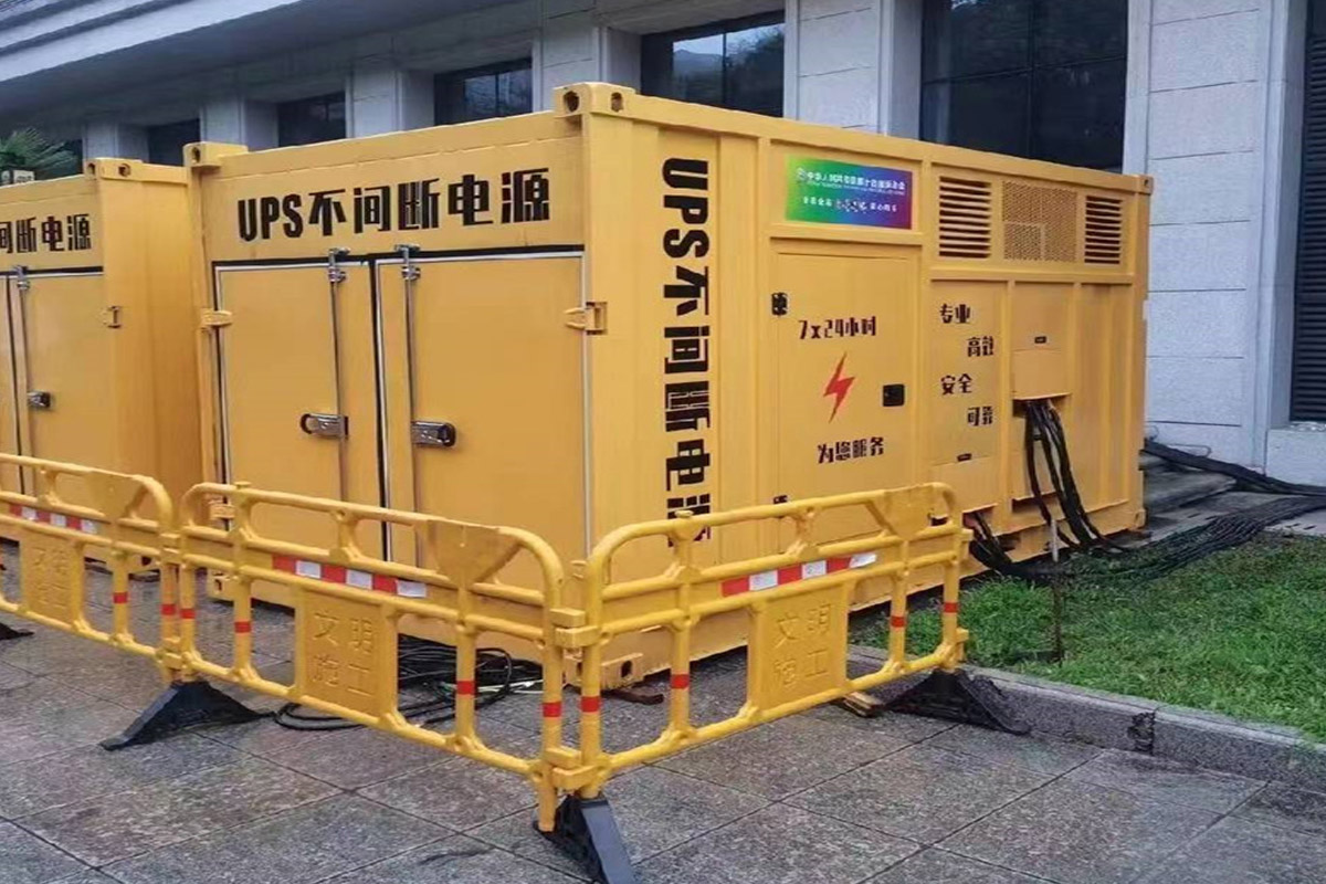 永春发电机租赁施工现场