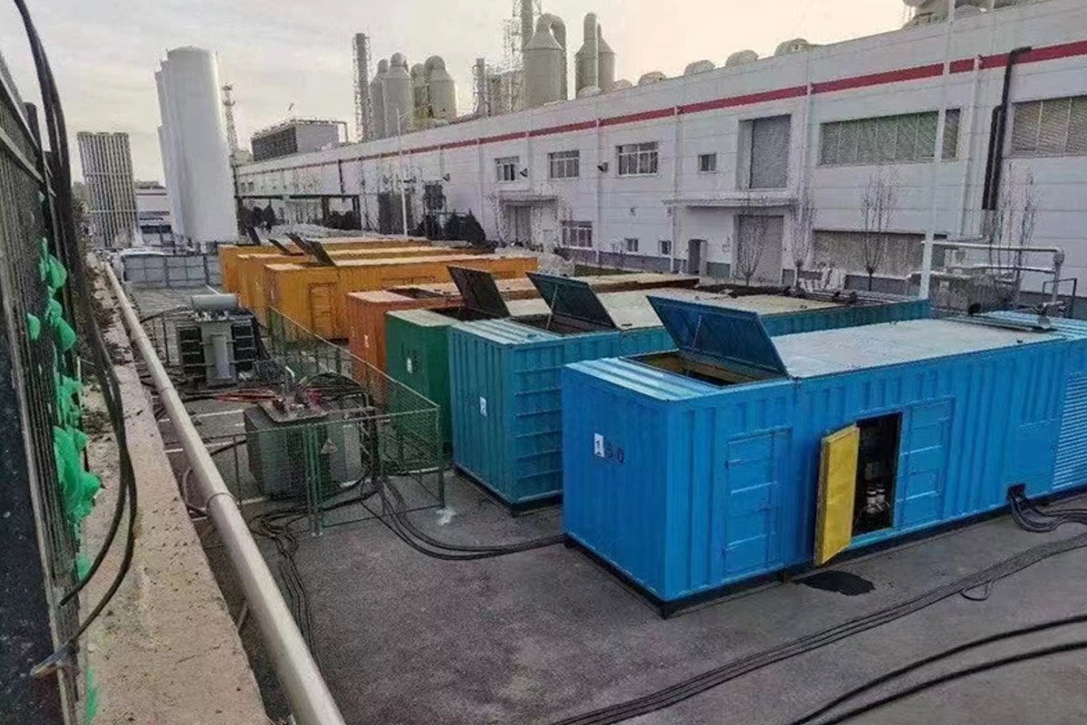 永春发电机租赁施工现场